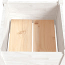 plantekasser 2 stk. 50x50x70 cm massivt fyrretræ hvid