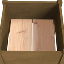 plantekasser 2 stk. 50x50x70 cm massivt fyrretræ gyldenbrun