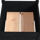 plantekasse 50x50x70 cm massivt fyrretræ sort