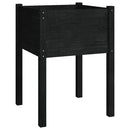 plantekasser 2 stk. 50x50x70 cm massivt fyrretræ sort