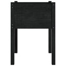 plantekasser 2 stk. 50x50x70 cm massivt fyrretræ sort