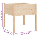 plantekasse 70x70x70 cm massivt fyrretræ