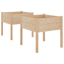 plantekasser 2 stk. 70x70x70 cm massivt fyrretræ