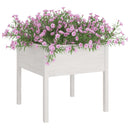 plantekasse 70x70x70 cm massivt fyrretræ hvid