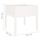 plantekasse 70x70x70 cm massivt fyrretræ hvid