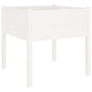 plantekasser 2 stk. 70x70x70 cm massivt fyrretræ hvid