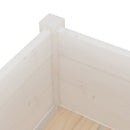 plantekasser 2 stk. 70x70x70 cm massivt fyrretræ hvid