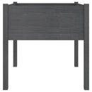 plantekasser 2 stk. 70x70x70 cm massivt fyrretræ grå