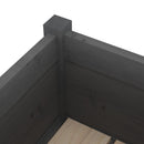 plantekasser 2 stk. 70x70x70 cm massivt fyrretræ grå