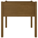 plantekasse 70x70x70 cm massivt fyrretræ gyldenbrun