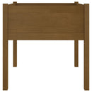 plantekasser 2 stk. 70x70x70 cm massivt fyrretræ gyldenbrun
