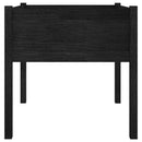 plantekasser 2 stk. 70x70x70 cm massivt fyrretræ sort