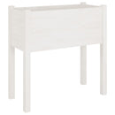 plantekasser 2 stk. 70x31x70 cm massivt fyrretræ hvid