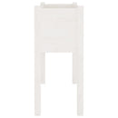 plantekasser 2 stk. 70x31x70 cm massivt fyrretræ hvid