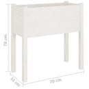 plantekasser 2 stk. 70x31x70 cm massivt fyrretræ hvid
