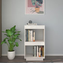 bogreol 40x35x71 cm massivt fyrretræ hvid