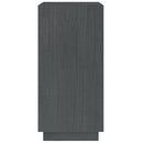 bogreol 40x35x71 cm massivt fyrretræ grå