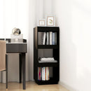 bogreol/rumdeler 40x35x103 cm massivt fyrretræ sort
