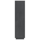bogreol/rumdeler 40x35x135 cm massivt fyrretræ grå