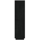 bogreol/rumdeler 40x35x135 cm massivt fyrretræ sort