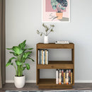 bogreol 60x35x71 cm massivt fyrretræ gyldenbrun
