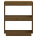 bogreol 60x35x71 cm massivt fyrretræ gyldenbrun