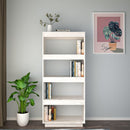 bogreol/rumdeler 60x35x135 cm massivt fyrretræ hvid