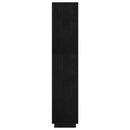 bogreol/rumdeler 60x35x167 cm massivt fyrretræ sort