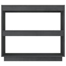 bogreol 80x35x71 cm massivt fyrretræ grå