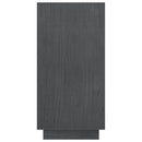 bogreol 80x35x71 cm massivt fyrretræ grå