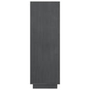 bogreol/rumdeler 80x35x103 cm massivt fyrretræ grå