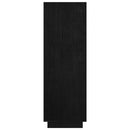 bogreol/rumdeler 80x35x103 cm massivt fyrretræ sort