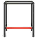 stel til arbejdsbænk 70x50x79 cm metal mat sort og mat rød