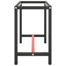 stel til arbejdsbænk 110x50x79 cm metal mat sort og mat rød