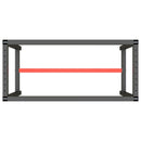 stel til arbejdsbænk 110x50x79 cm metal mat sort og mat rød
