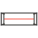 stel til arbejdsbænk 140x50x79 cm metal mat sort og mat rød