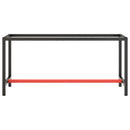 stel til arbejdsbænk 170x50x79 cm metal mat sort og mat rød