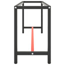 stel til arbejdsbænk 190x50x79 cm metal mat sort og mat rød