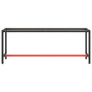 stel til arbejdsbænk 210x50x79 cm metal mat sort og mat rød