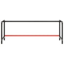 stel til arbejdsbænk 220x57x79 cm metal mat sort og mat rød