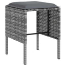 sofasæt med hynder 5 dele L-facon polyrattan grå