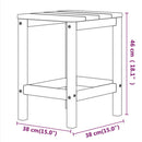 Adirondack-havebord 38x38x46 HDPE brun