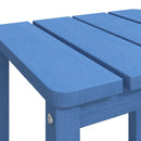 Adirondack-havebord 38x38x46 HDPE blå