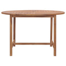 havebord Ø110x75 cm massivt teaktræ