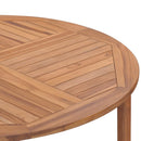 havebord Ø110x75 cm massivt teaktræ