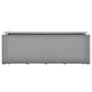 højbed med automatisk vandingssystem 100x43x33 cm grå