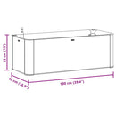 højbed med automatisk vandingssystem 100x43x33 cm grå