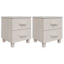 sengeskab HAMAR 2 stk. 40x35x44,5 cm massivt fyrretræ hvid