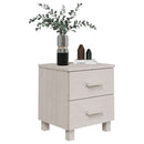 sengeskab HAMAR 2 stk. 40x35x44,5 cm massivt fyrretræ hvid