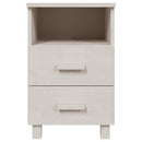sengebord HAMAR 40x35x62 cm massivt fyrretræ hvid